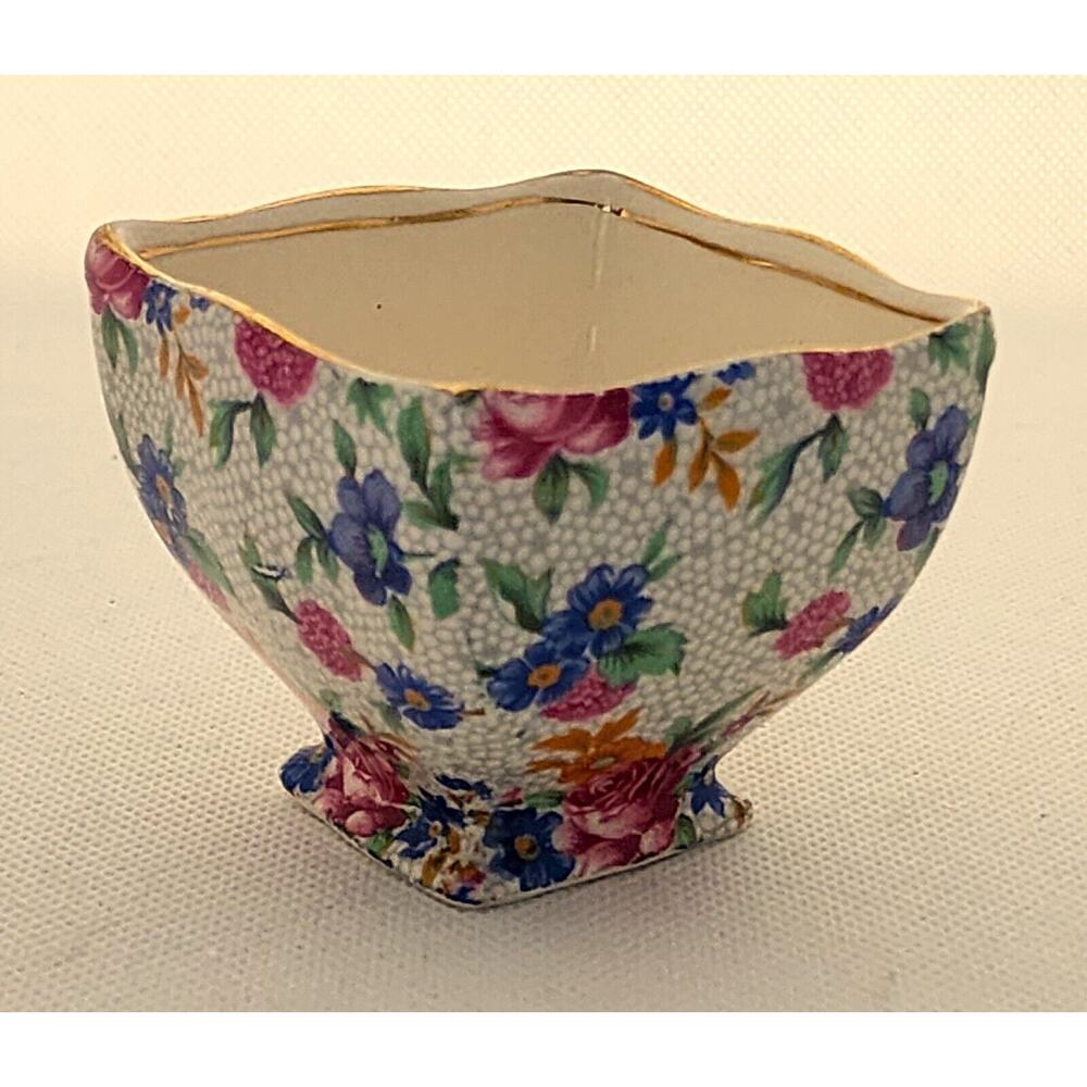 Sugar Bowl/Salt Bowl-Royal Winton Grimwades-Vintage-Old Cottage Chintz-Small